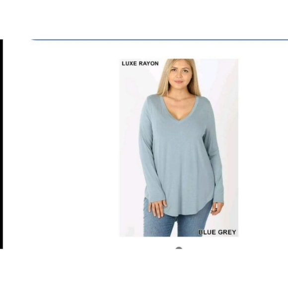 Tops - Top gray blue